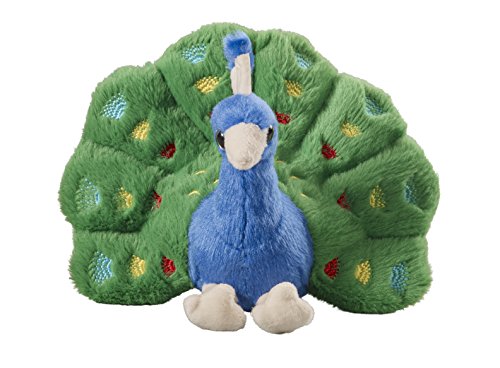 Heinrich Bauer 14259 Glitter Pavone di Peluche, 20 cm