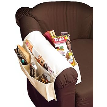 Organisateur Accoudoir Canapé - Sac Rangement Fauteuil Oxford Avec Poches Et Plateau, Pratique Télécommande Et Téléphone