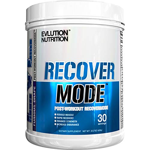Evlution Nutrition Recover Mode Post-allenamento con BCAA, Creatina, Glutammina, Beta-Alanina, L-Carnitina, Vitamine e molto altro (Uva, 30 Dosi)