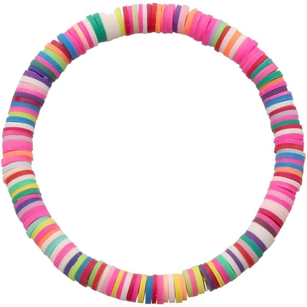 WEWAYSMILE Heishi Surfer-Armbänder-Set, Tonscheiben-Perlen, Polymer, Regenbogen-Armband, elastisches Seil, Armband-Set, Sommer-Strand-Schmuck, 8 Stück, Ton WEWAYSMILE Heishi Surfer-Armbänder-Set, Tonscheiben-Perlen, Polymer, Regenbogen-Armband, elastisches Seil, Armband-Set, Sommer-Strand-Schmuck, 8 Stück, Ton