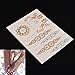 Generic 1 Sheet Gold Silver Metallic Flash Temporary Tattoos Stickers Temporary Body Art Tattoo
