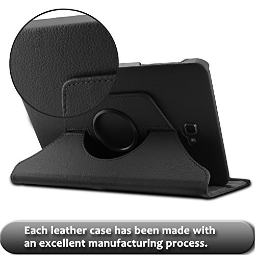 Samsung Galaxy Tab A 10.1 Hülle Case, Infiland PU Ledertasche lederhülle 360° Drehbarer Stand Smart Cover Case Schutzhülle Tasche Etui für Samsung Galaxy Tab A 10.1 Zoll (2016) Tablet-PC(mit Auto Schlaf / Wach Funktion)(Schwarz) - 8