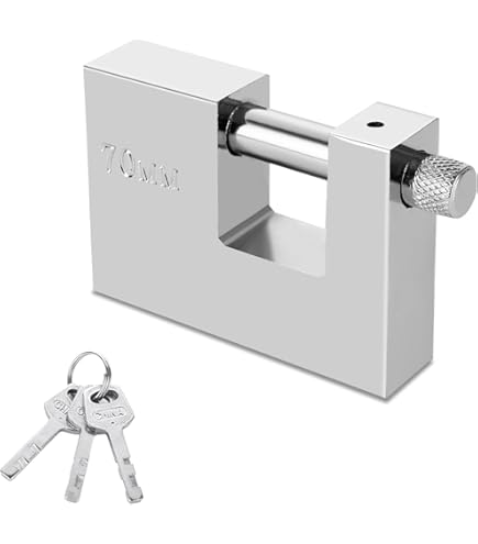 Kurtzy (2 Pack) Heavy Duty Padlock Set With Keys - 8mm Thick Shackle - Monoblock Cast Iron Lock With Key - Lockers For Lockers, Garages, Containers, Sheds & Warehouses - View #11