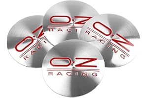 XGAGCF 4 Piezas Coche Rueda Centro Tapas Tapacubos Aluminio Buje Badge Pegatina, para OZ 56MM Auto Llantas Decorativa Emblema Cubierta Accesorios