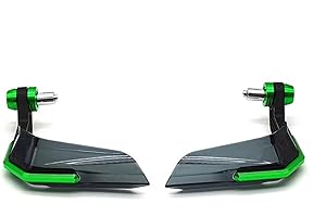 IBNBRO Paramani Per Moto Universale Per Kawasaki Z750 Z800 Per Z900 Z1000 Per Versys 650 Per Versys 1000 NINJA300 Per Z900RS Lega Alluminio Moto Protezione Della Mano 22MM Paramani Manubrio(Verde)
