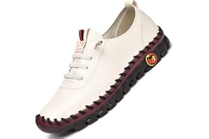 CHEULING Women Casual Slip on Flat Loafers Comfortable Leather Driving Shoes Soft Walking Shoes