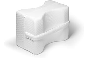 Lifenaxx Ergonomisches Kniekissen und Beinstützkissen - Beinkissen bei Hüftschmerzen - Memory Foam Kniestützkissen - Legen Sie die Schmerzen hinter Sich - LX-026, Weiß, portable