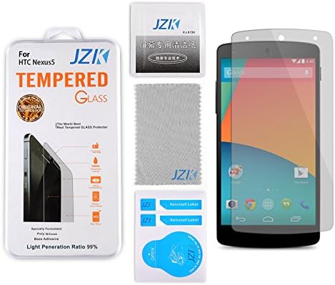 SEEM® For LG D820 D821 Google Nexus 5 Premium Crystal Clear Hard Film Tempered Glass Screen Protector Cover (0.23mm) Ultra Thin Lightweight Rounded Edge Hardness up to 9H (harder than a knife) Bubble free - Includes Cleaning Cloth, Dust Remover (UK Location)