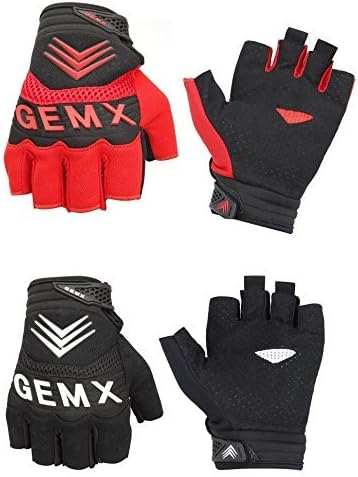 Cycling Gloves, Half Finger Gloves, Gel Palm Gloves, Sports, Gym, Bicycle, outdoor Work (X Large)