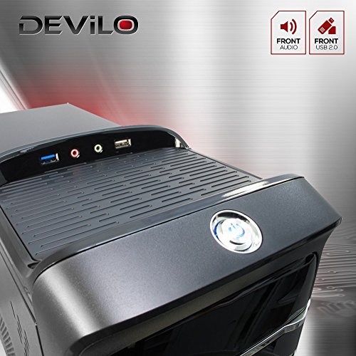 DEViLO PC-Set 1116 mit 61cm TFT(24″) – AMD A4-6300 (2x 3.7GHz) | 8GB | 1000GB | AMD Radeon HD8370 (FullHD 1080p) | MSI | DVD | Cardreader | Sound | LAN | 420W | Maus+Tastatur | Win7 - 3