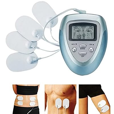 NBD® Electrostimulateur Masseur électrique, Appareil D'Électro-Stimulation Musculation Minceur Régime avec Lot de 4 électrodes Patchs de remplacement, Appareil de Massage Dos et épaule et 8 niveaux d'intensité ajustables Pour Traiter de Tension Mus…
