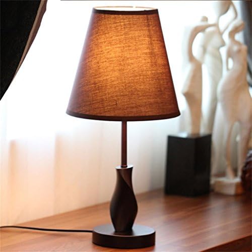 FANDBO Korean Style Modern Minimalist Nature Linen Lampshade Wooden Art Base Handmade Decoration E27 Table Lamp