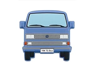 BRISA VW Collection - Imán de Nevera/Oficina/Tablero magnético Suave T3 Camper Bus (Frontal del Bus/Azul)