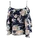 Produktbild Fletion Damen Mode Sommer Blumen Vintage Chiffon Shirt Oberteile Spaghetti-Bügel Weste Hemd Vest Frauen Blusen