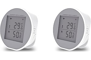 Yarryuter 2X Tuya Wifi Temperatur Fuktighetsgivare Hygrometer Inomhus Termometer Detektor Life App Batteri- eller USB-Driven