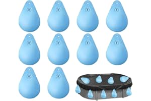 Kellegour Lot de 10 poids de couverture de piscine - Sacs à eau de piscine - Poids d'eau avec crochets - Sac suspendu épais en PVC pour couverture de piscine - Sac à eau de piscine d'hiver - Pour