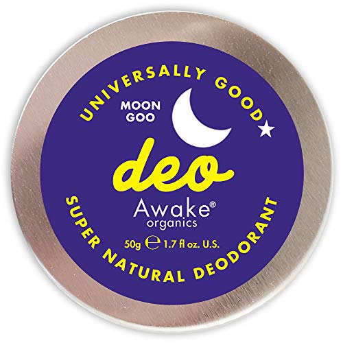 Moon Goo Natural Deodorant | Extra Strength | Organic Lavender + Rosemary | Plastic Free | No Aluminium | Certified Cruelty Free | by Awake Organics, 50g