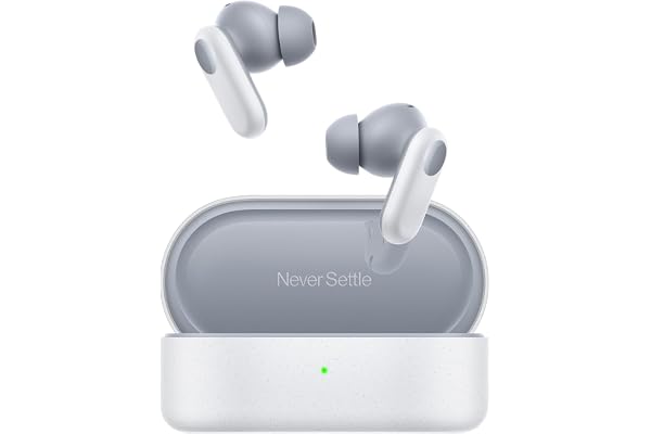OnePlus Nord Buds 2r True Wireless in Ear Earbuds with Mic, 12.4mm Drivers, Playback:Upto 38hr case,4-Mic Design, IP55 Rating Misty Grey