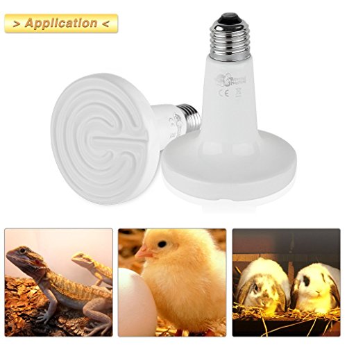 Itian 75W Keramik Haustier Reptil Wärmelampe Wärmelampe Weiß