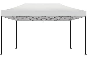FRANKYSTAR Kebon Tenda/Gazebo per Giardino 3X4,5 e 3x6 Impermeabile Pieghevole Per Fiere Mercati (3x4,5, Bianco)