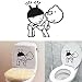 Produktbild Tutoy Funny Boy & Girl Badezimmerwand Aufkleber toliet Glastür Dekoration