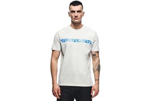 Koszulka w paski Dainese, koszulka motocyklowa, męska, jasnoszara/reżyser-niebieski, XXL