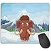 Produktbild Karikatur,Baby-Mammut im Eis Snowy-Gebirgswinter-netten tierischen prähistorischen Entwurf dekorativ,braun und blau,Konsolen mehr genießen genaues 30X25CM