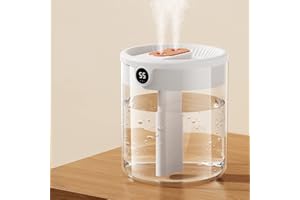LYEAA Humidificateur d'air 2 L ultra silencieux diffuseur d'huiles essentielles alimentation USB avec veilleuse pour bureau, chambre à coucher, salon, humidificateur d'air avec affichage de