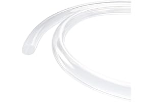 TOP-VIGOR 15mm ID 20mm OD PVC Clear Vinyl Tubing, 3M Length Food Grade Flexible Water Pipe, Plastic Tube for Transfer Water, Oil, Air, Powders & Fine Granules