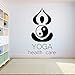 Produktbild WSYYW Yoga Wandtattoo Zitate Applique Lotus Wandaufkleber Yoga Applique Logo India Art Vinyl Dekorative Aufkleber Wandaufkleber Home Gardening Lila 73x42cm
