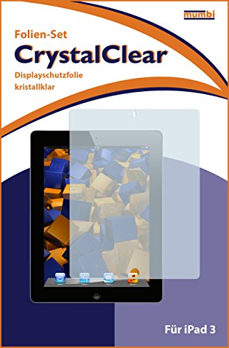 2x mumbi Displayschutzfolie für das iPad 4 / iPad 3 / iPad 2 – (1x antireflektierend + 1x kristallklar) - 3