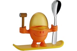 WMF McEgg Snowboarder - Huevera con cuchara, color naranja