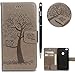 Produktbild Huawei P8 Lite 2017 Hülle,P8 Lite 2017 Leather Handyhülle,WIWJ Handyhülle Wallet Case[Gedrucktes Muster Baum und Eule Handyhülle] Flip Schutzhülle in Standfunktion Kredit Kartenfächer Magnetverschluss PU Leder Lederhülle Silikon Anti-Scratch Shell Back Cover Folio Hüllen Schale Schutzhüllen für Huawei P8 Lite 2017+1x Touch Stylus Pen-Grau
