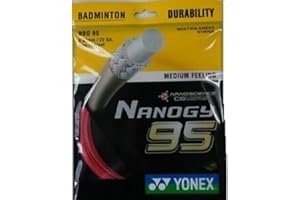 YONEX Nanogy 95 Cordes de badminton Rouge 0,69 mm