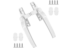 EROVITE 2-Pack Window Handle –Window Handles for UPVC Windows, White Locking Replacement Handles, Left & Right Handed Fit, Durable & Easy to Install for Home & Office