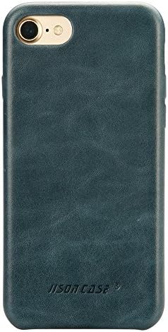 JISONCASE iPhone SE 2020 Case iPhone 8 Case iPhone 7 Case, Leather Back Slim Fit Snug Protective Cover Case for Apple iPhone SE 2020/8/7 4.7-inch Midnight Blue [Upgraded Version] JS-IP7-02A40