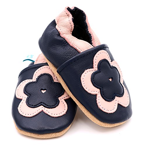 Dotty Fish weiche Lederschuhe für Babys und Kleinkinder – Erste Laufschuhe und Krabbelschuhe für Mädchen – Größen 16 – 28 (Neugeborene – 3-4 Jahre) - 3