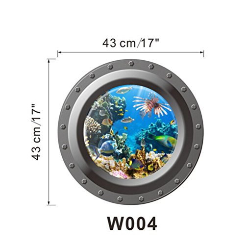 OULII 3D Wandsticker Bullauge Wand Dekor - 2