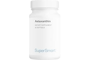 Astaxanthine - Puissant Antioxydant - Extrait d’Algue Haemotococcus Pluvialis Standardisé à 9,5% d'Astaxanthine - Contribue à Réduire l’Inflammation - Vegan - Sans Gluten - SuperSmart