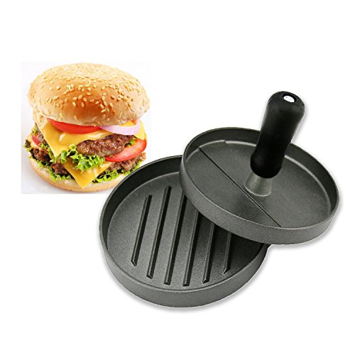 Preisvergleich Produktbild Joyoldelf Aluminium Hamburgerpressen Set, Premium Burgerpresse - Hamburger Presse Burger Hersteller für perfekte Burger, BBQ, Hamburger, Patties, Presse, Grill aus Aluguss