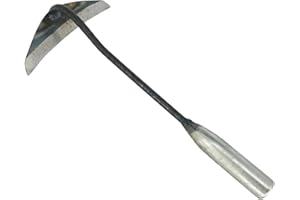 HUDHOWKS Azada Jardín, Todas Las Azadas Huecas Hoja Acero Para Jardinería, Deshierbe, Cultivo, Hoz Deshierbe Con Mango Largo, Azada Manual, Herramientas Jardín Para Jardinería