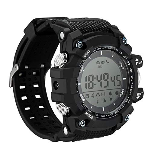 Mpow Digital Watch Smart Fitness Tracker IP68 Waterproof Call SMS Notification with LED Backlight for Android iOS with Gift Box, 1 Year Standby