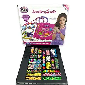 FunBlast Jewellery Making Kit for Kids ? DIY Jewellery Making Materials Kit for Kids, Art and Craft Set, Creative Self Design Jewellery Accessories for Girls and Kids (Multicolor)