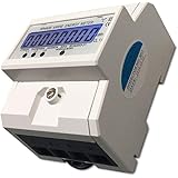 TABODD Digitaler Stromzähler LCD Drehstromzähler 3-Phasen-4-Draht Drehstromzähler für DIN Hutschiene Wechselstromzähler GEEIC