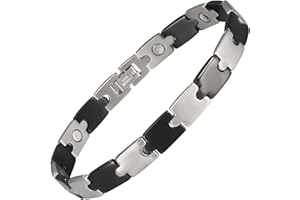 ENERCOPPEX 316L Männer und Frauen magnetischer Arthritis Fußkettchen 3500 Gauss magnetischer Schmuck effektiv bei der Linderung von Arthritis Schmerzen Fußkettchen