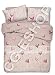 2 Spring Cotton Bedspread Double Hearts and Lace Spring pink