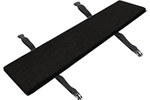 uyeoco Indoor/Outdoor Bench Cushion - 120cm/150cm/100cm/90cm x 40cm/35cm/30cm - Non-Slip Washable Cover Seat Pad for Bay Windows, Garden Patio, Long Chairs, Swings & Porch Furniture(Black,130x30x5cm)