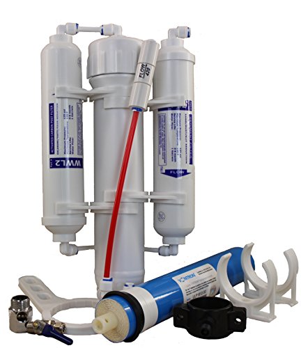 Preisvergleich Produktbild 3-stufige Osmoseanlage mit 1 Wege Wasserhahn - Umkehrosmoseanlage - Wasserfilter für den Hausgebrauch