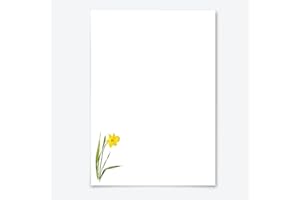 Me Loovely Yellow Daffodil Letter Writing Paper and Envelopes Set A5 Size Letters Papers Luxury Stationery Supplies | Christmas Gifts | Multipack of 20 (Refill Only)