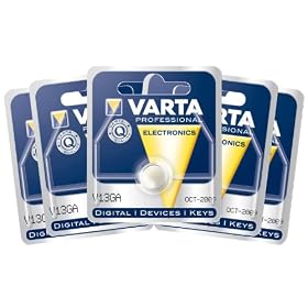 Varta V13GA LR44 pile bouton (5x Blister, 125mAh)
